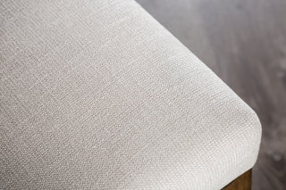Sunvega Modern Upholstery Bench with Cushion and Rustic Style Trestle Base