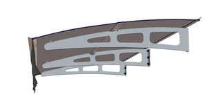 Sunvega 0.137Inch Thick Crystal Solid Polycarbonate Sheet Window Awning Canopy with Valance