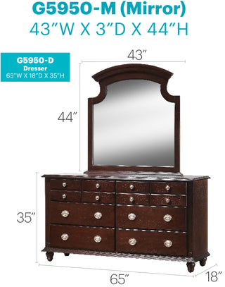 Sunvega Cappuccino Night Stand with Carved Trim and Nickle Hardware