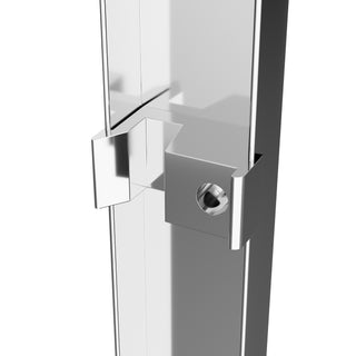 Sunvega 56-60" W x 72" H Matte Black Aluminum Frame Double Sliding Shower Door