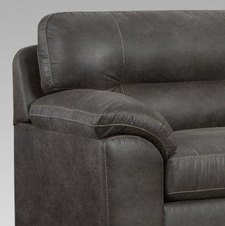 Sunvega Contemporary Fabric Pillow-top Arm Sectional Sofa with Sequoia Ash Color