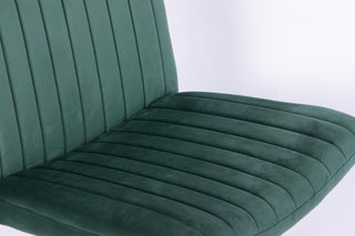 Sunvega Adjustable Ergonomic Armless Office Chair with Plush Linen Upholstery