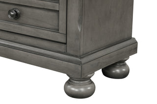 Sunvega Gray Modern Nightstand with Full Extension Drawers and Felt-Lined Top
