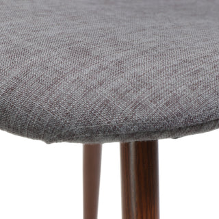 Sunvega Modern Muted Blue Upholstered Dining Chair with Walnut Finished Metal Legs Set of 2