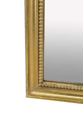 Sunvega Baroque Gold Arched Full Length Mirror with Scrollwork Crown for Living Room