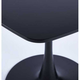 Sunvega 24 Inch Black Square Tulip Dining Table with Sturdy Metal Base for 2-4 Person
