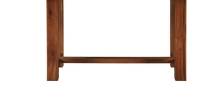 Sunvega Brown Finish Rectangular Dining Table with Thick Acacia Wood Top