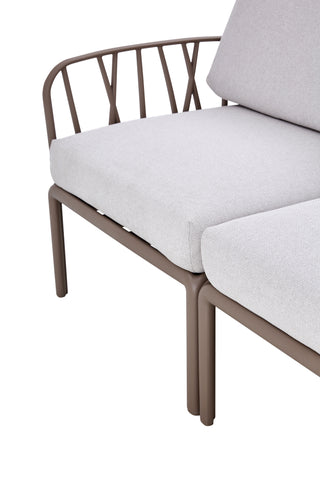 Sunvega Modern Indoor Outdoor Plastic Sofa Armchairs with Soft Cushion for Patio