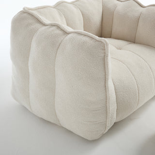 Sunvega Soft Chenille Bean Bag Chair with High Resilient Foam for Living Room