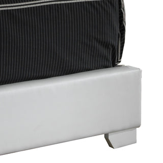 Sunvega Sleek Black Full Bed Frame with Chic Finish for Casual Elegance