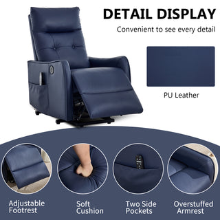 Sunvega Single Motor Power Lift Recliner Chair with Massage and Heat for Elderly