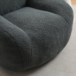 Sunvega Faux Fur Bean Bag Sofa with Memory Foam Filler and Armrests for Living Room