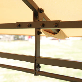 Sunvega 13x10 Outdoor Gazebo with Double Roof Mosquito Net for Patio Garden