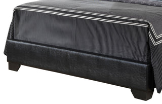 Sunvega Sleek Black Full Bed Frame with Chic Finish for Casual Elegance