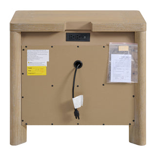 Sunvega Sand Dune Contemporary 3-Drawer Nightstand for Bedroom