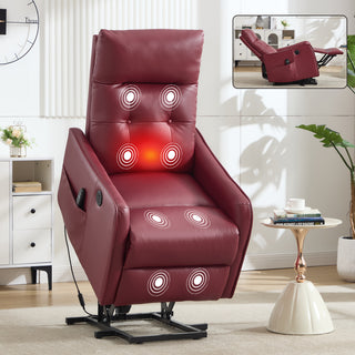 Sunvega Single Motor Power Lift Recliner Chair with Massage and Heat for Elderly