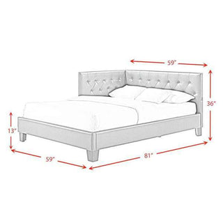 Sunvega Brown Faux Leather Upholstered Full Bed with USB Ports and Censor Lights