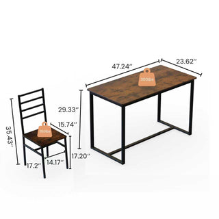Sunvega 5 Piece Modern Dining Table Set with MDF Top and Iron Frame for 4