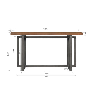 Sunvega Space-Saving Narrow 59-Inch Console Table with Durable MDF Construction for Entryway