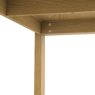 Sunvega 54-inch Square Transitional Solid Oak Veneer Dining Table for 8
