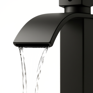 Sunvega Single Hole Bathroom Faucet with Ceramic Cartridge in Brushed Nickel