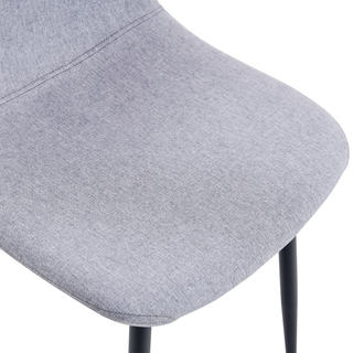 Sunvega Set of 4 Suede Backrest Chairs with Walnut Transfer Legs for Modern Homes