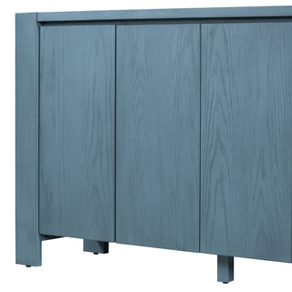 Sunvega Retro Wood Sideboard Buffet Cabinet with Distressed Finish and Adjustable Shelves