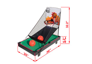 Sunvega 2 in 1 Multi Game Table for Basketball and Billiards with Space-saving Design