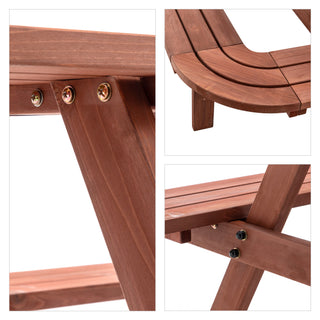 Sunvega 95-Inch Solid Hardwood Outdoor Picnic Table Set with Benches for 12