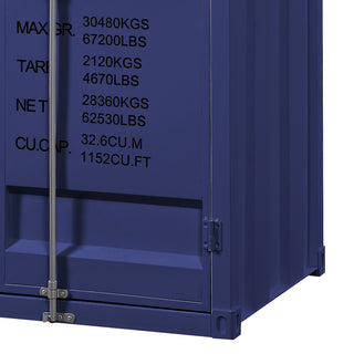 Sunvega Industrial Blue Wardrobe with Full-Length Container Lock and Hanging Rod