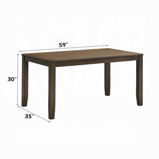 Sunvega Walnut Finish Round Drop Leaf Dining Table for Small Kitchen