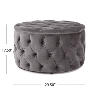 Sunvega Plush Comfortable and Durable Ottoman Footstool for Extra Seating