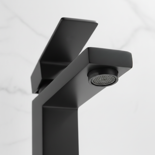 Sunvega Single Hole Bathroom Faucet with Ceramic Cartridge in Brushed Gold