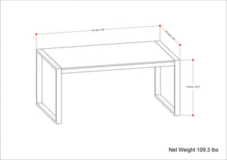 Sunvega Light Tobacco Mango Wood Dining Table with Iron Legs for 4