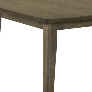 Sunvega Vintage Walnut Brown Rectangular Dining Table with Tapered Legs
