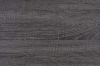 Sunvega Two-Tone Dark Gray and Black Queen Size Bed with Wood Inlay