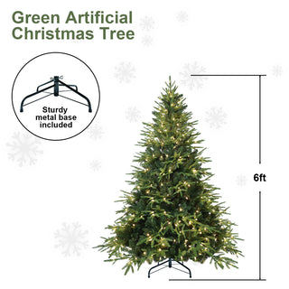 Sunvega 4ft Pre-Lit Artificial Christmas Tree with 150 Warm White Incandescent Lights