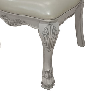 Sunvega Dresden Vintage Bone White Finish Nightstand with Two Spacious Felt-Lined Drawers