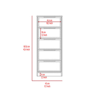 Sunvega Washington Five Drawer Dresser for Bedroom with Easy Assembly