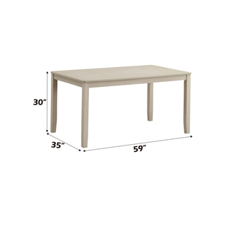 Sunvega Transitional Antique Gray Finish Rectangular Dining Table