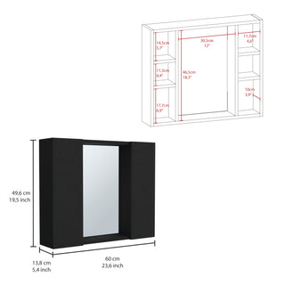 Sunvega Black Multistorage Pantry Cabinet with One Drawer and Two Shelves