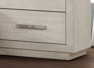 Sunvega Transitional Light Gray Chest with Metal Side Glides and English Dovetail Drawers