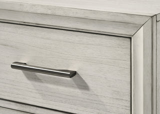 Sunvega Two Drawer Nightstand with Contemporary Style and Dark Wood Finish