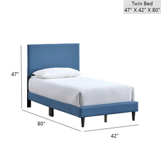 Sunvega White Faux Leather Upholstered Queen Bed with Adjustable Headboard
