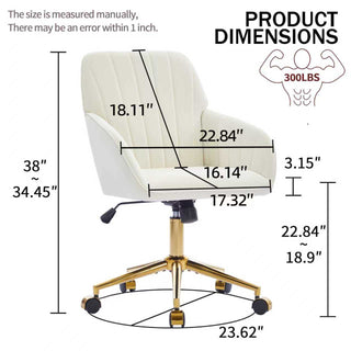 Sunvega Ergonomic Swivel Chair with Soft Memory Foam Cushion and Lumbar Support