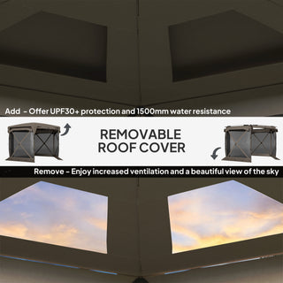 Sunvega Pop Up Gazebo Screen Tent with Adjustable Mesh Sidewalls and Removable Roof Cover