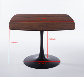 Sunvega Mid-Century Modern Tulip Dining Table with Sturdy Metal Base for 4-6 Person