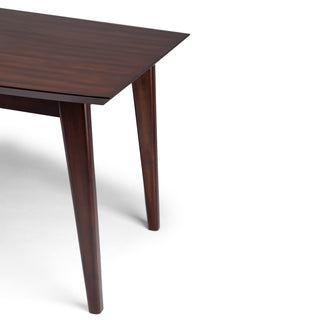 Sunvega Java Brown Handcrafted Solid Rubberwood Dining Table for 6