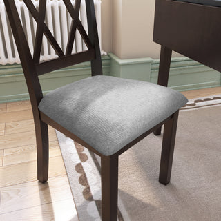 Sunvega Modern Faux Marble Dining Table with Solid Wood Legs for Kitchen Living Room