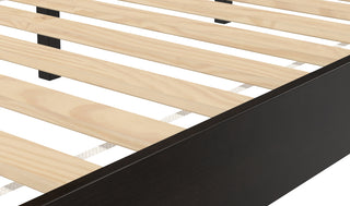 Sunvega King Platform Bed in Black with 28-Slat Dual-Zone Support System